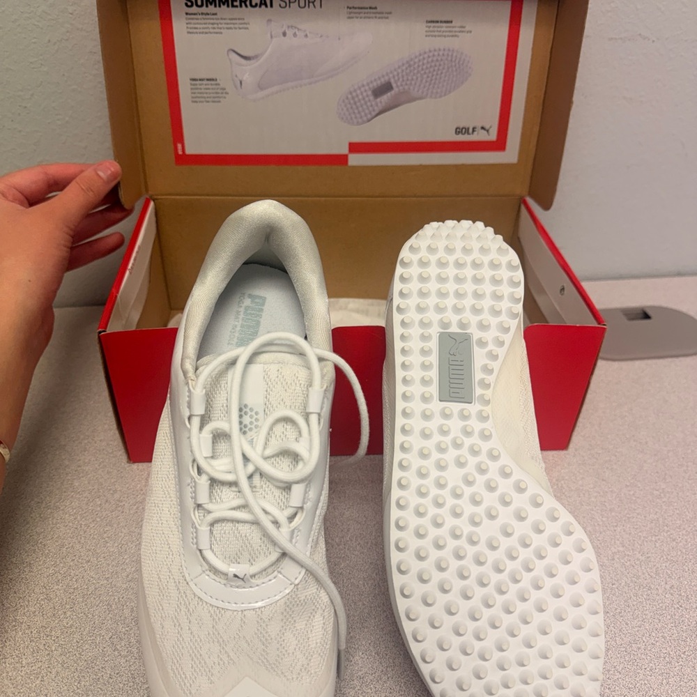 Puma White Golf Sneakers